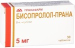 Бисопролол-Прана, таблетки покрытые пленочной оболочкой 5 мг 30 шт