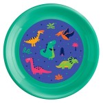 Тарелка, арт. 431332309 Пластишка плоская с декором зеленая