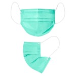 Маска медицинская одноразовая, Beajoy (Биджой) р. 17.5смх9.5см 1 шт 4-х слойная из нетканых материалов на резинках зеленая 2400003675805