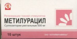 Метилурацил супп. рект. 500 мг 10 шт.