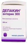 Депакин энтерик 300, табл. п/о кишечнораств. 300 мг №100