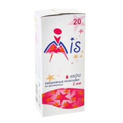 Прокладки женские ежедневные Mis софт целлюлозные 2 мм 1 капля 20 шт.